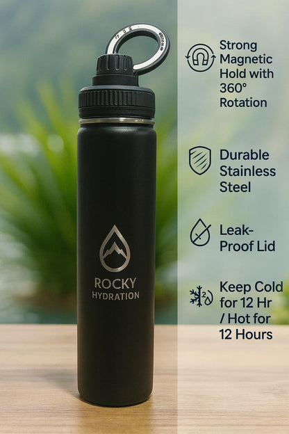 Rocky Hydration – Classic Flow water Bottle (without straw)